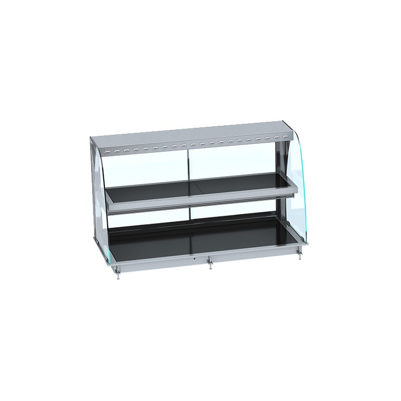 Vitrine Chaude Drop-In Courbée Plaque Vitrocéramique Noire - 3  GN 1/1 - Combisteel